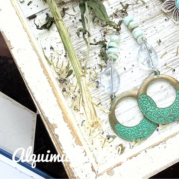 Alquimia Silver Blue Artisan Earrings - Picture 1 of 1